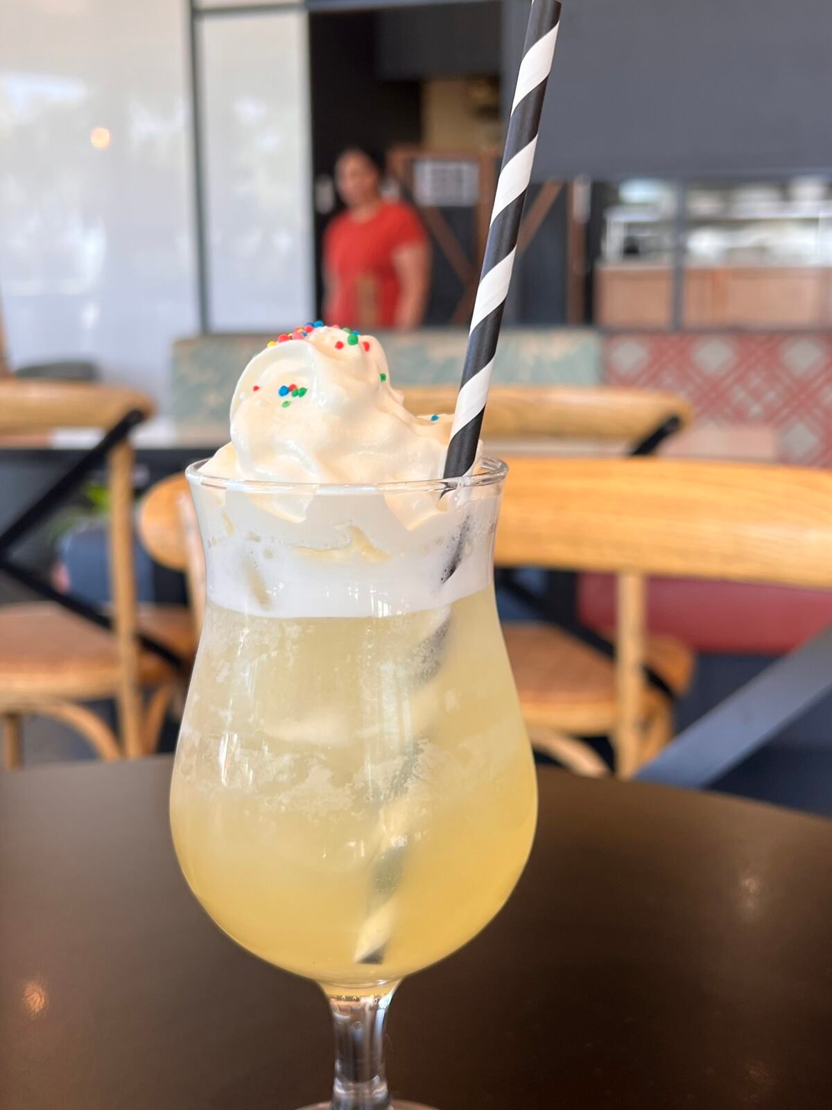 Pina colada with pineapple and cherry